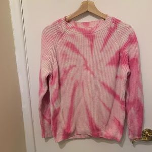 Pink Tie Dye Knit Sweater